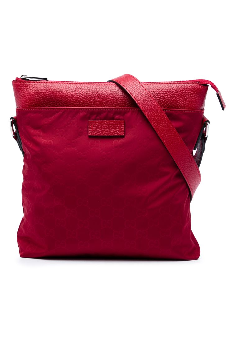 Pre-Loved Gucci Gg Nylon Flat Messenger Bag