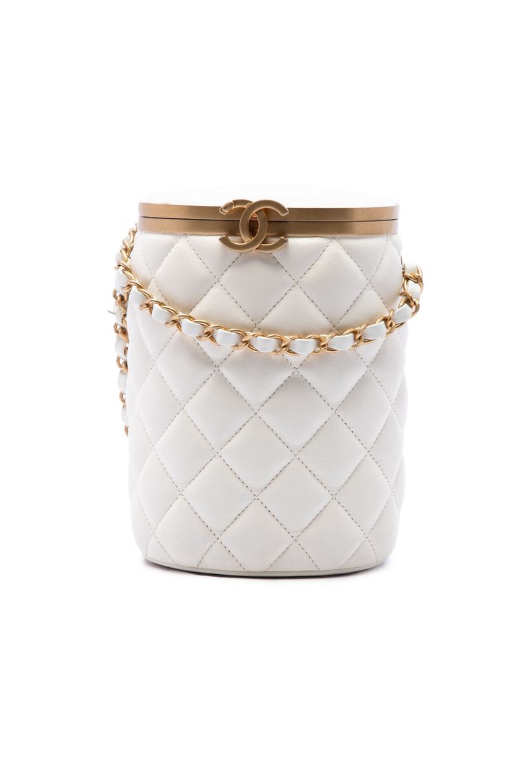 Pre-Loved Chanel Small Quilted Lambskin Crown Box Bag