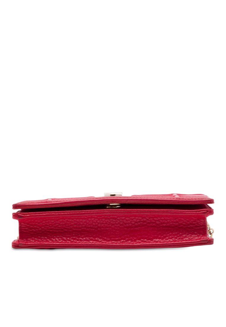 Pre-Loved Dior Grained Calfskin Diorama Wallet On Chain