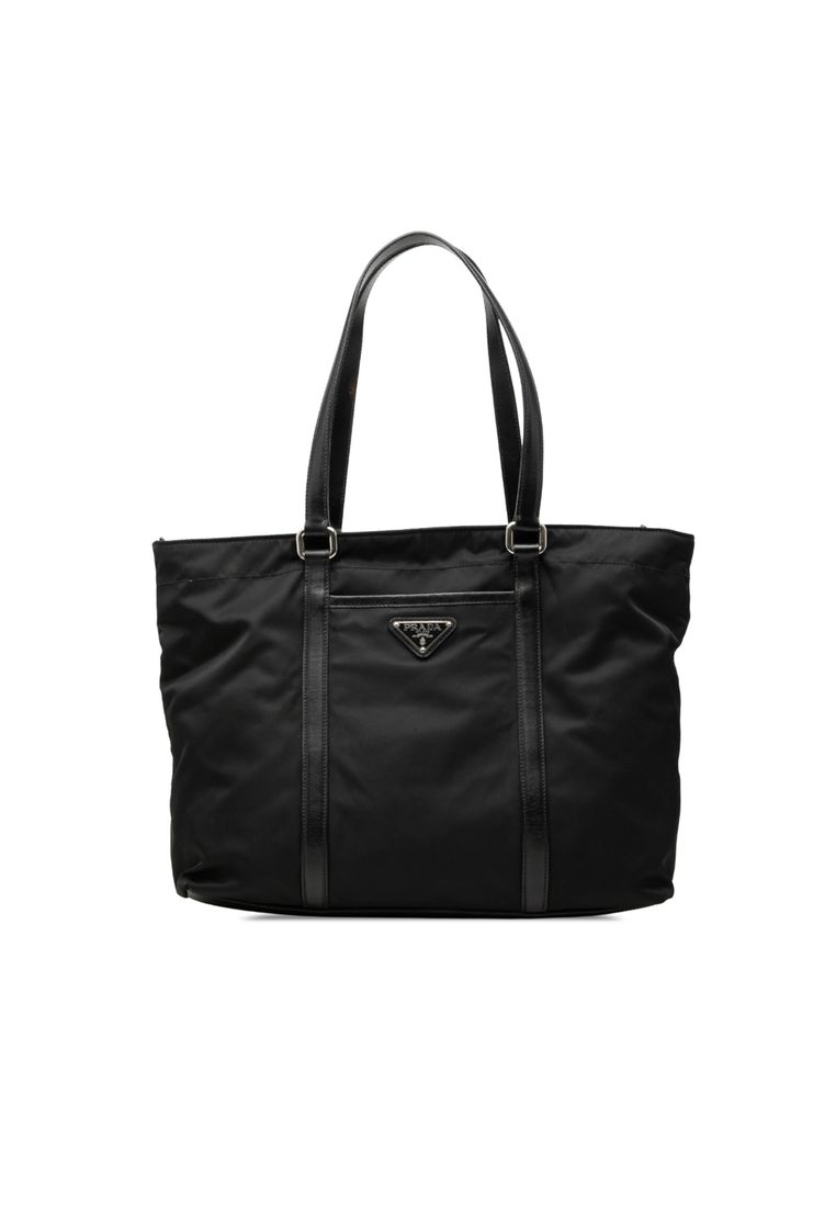 Pre-Loved Prada Saffiano Trimmed Tessuto Tote