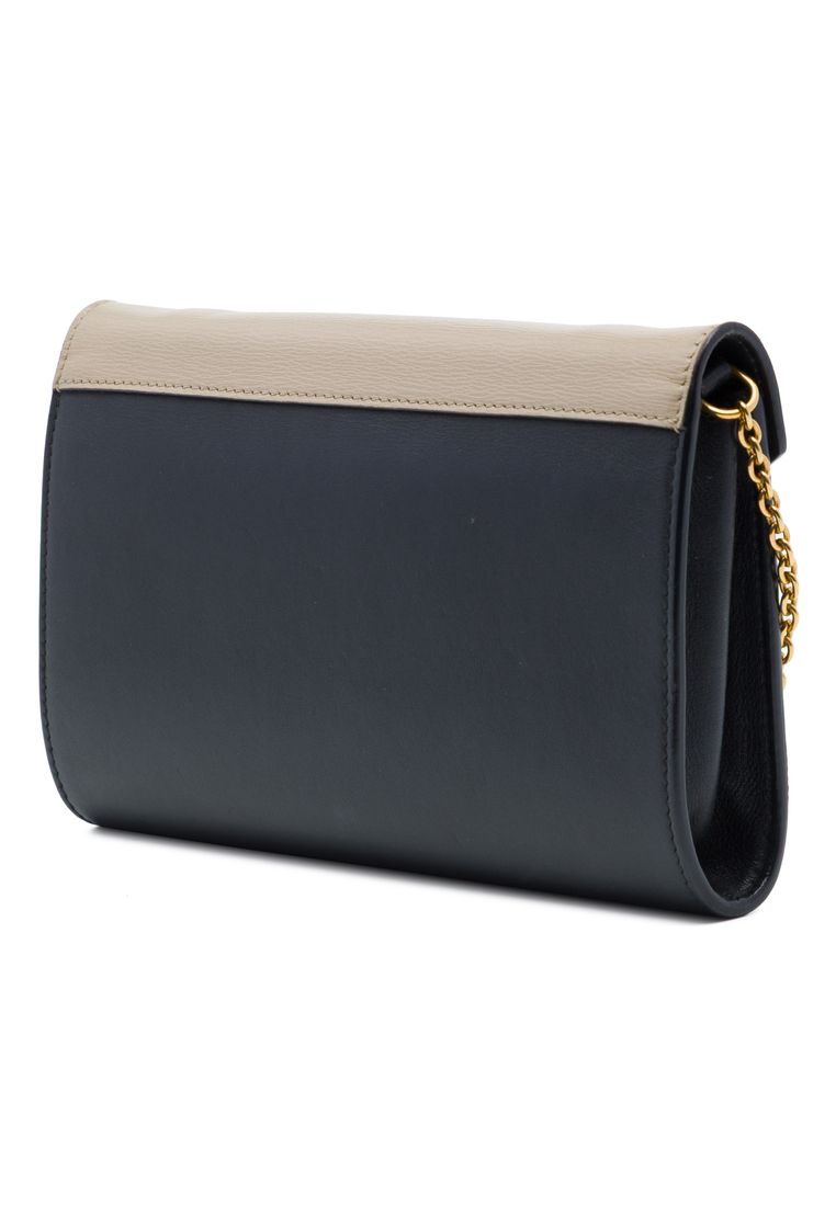 Pre-Loved Celine Tricolor Leather Pocket Envelope Wallet On Chain