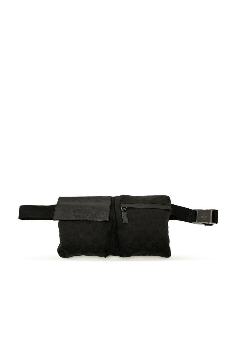 Pre-Loved Gucci Gg Canvas Double Pocket Belt Bag