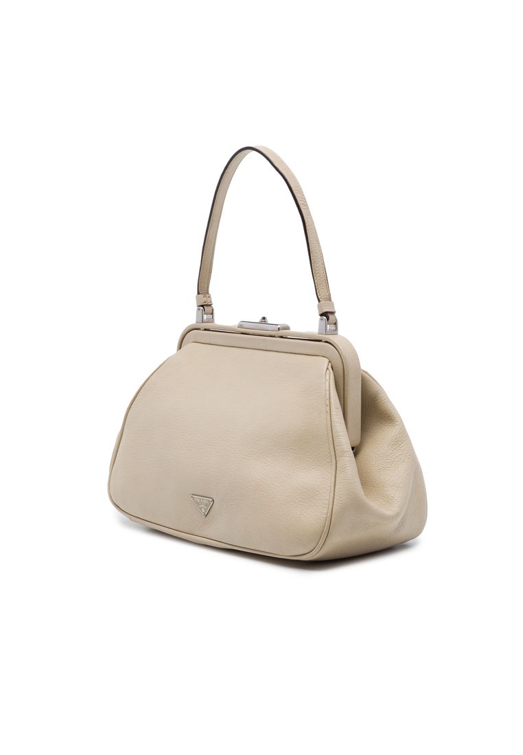 Pre-Loved Prada Goatskin Madras Cerniera Frame Handbag