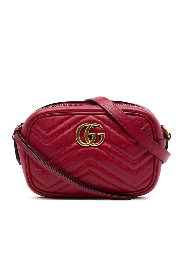 Pre-Loved Gucci Mini Gg Marmont Matelasse Leather Crossbody