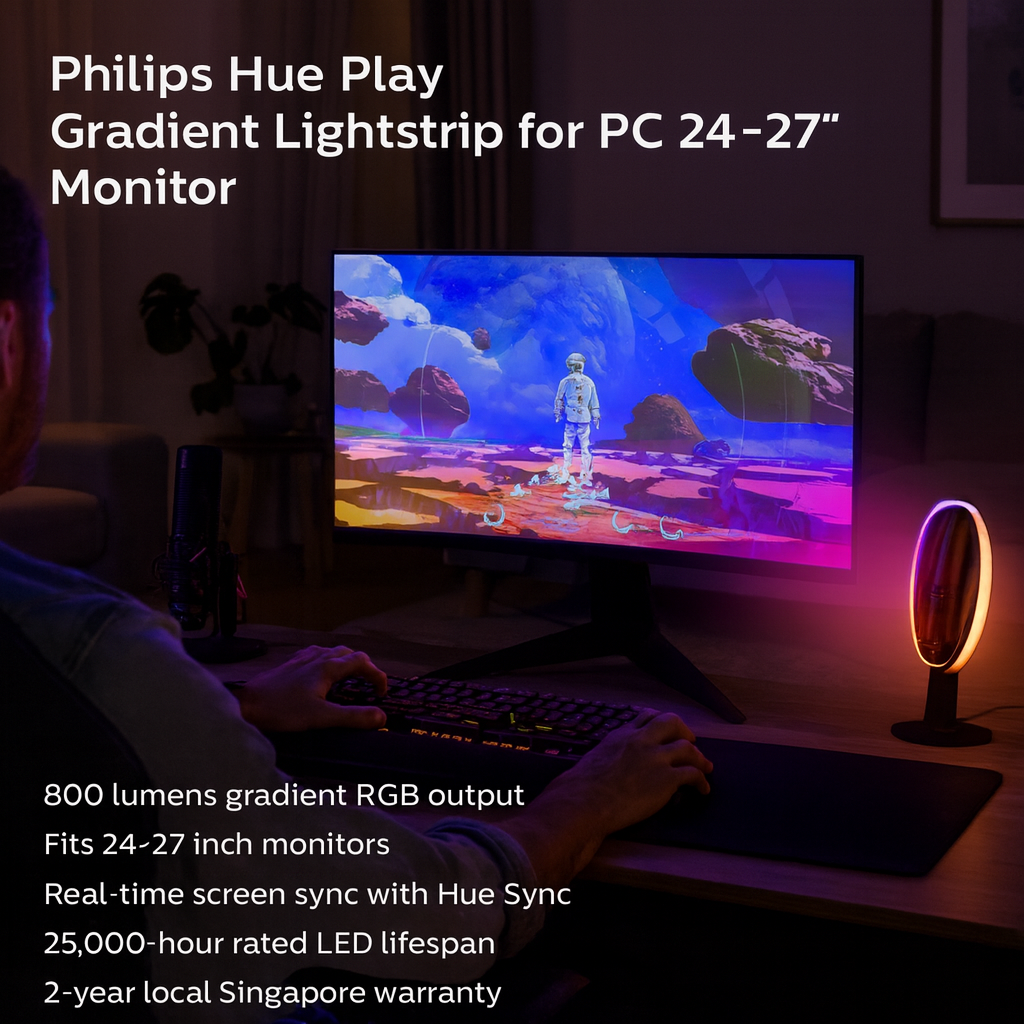 Living room ambient lighting with Philips Hue