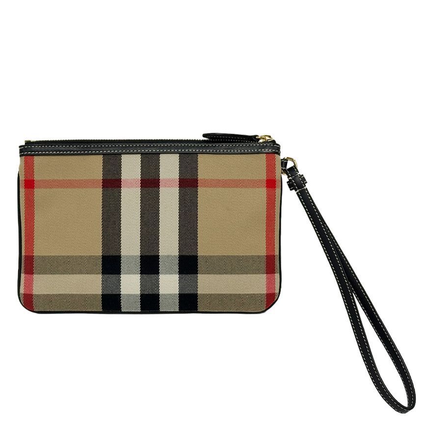BURBERRY New Peyton House Check Clutch Wristlet Pouch