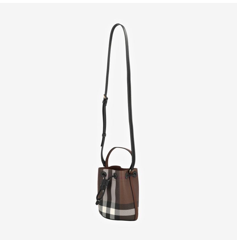 BURBERRY Check Bucket Women's Shoulder Bag