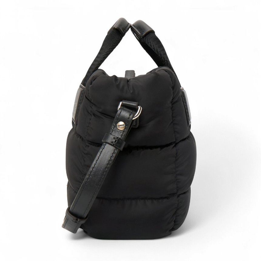 MONCLER Micro Caradoc Padded Tote Bag, Black