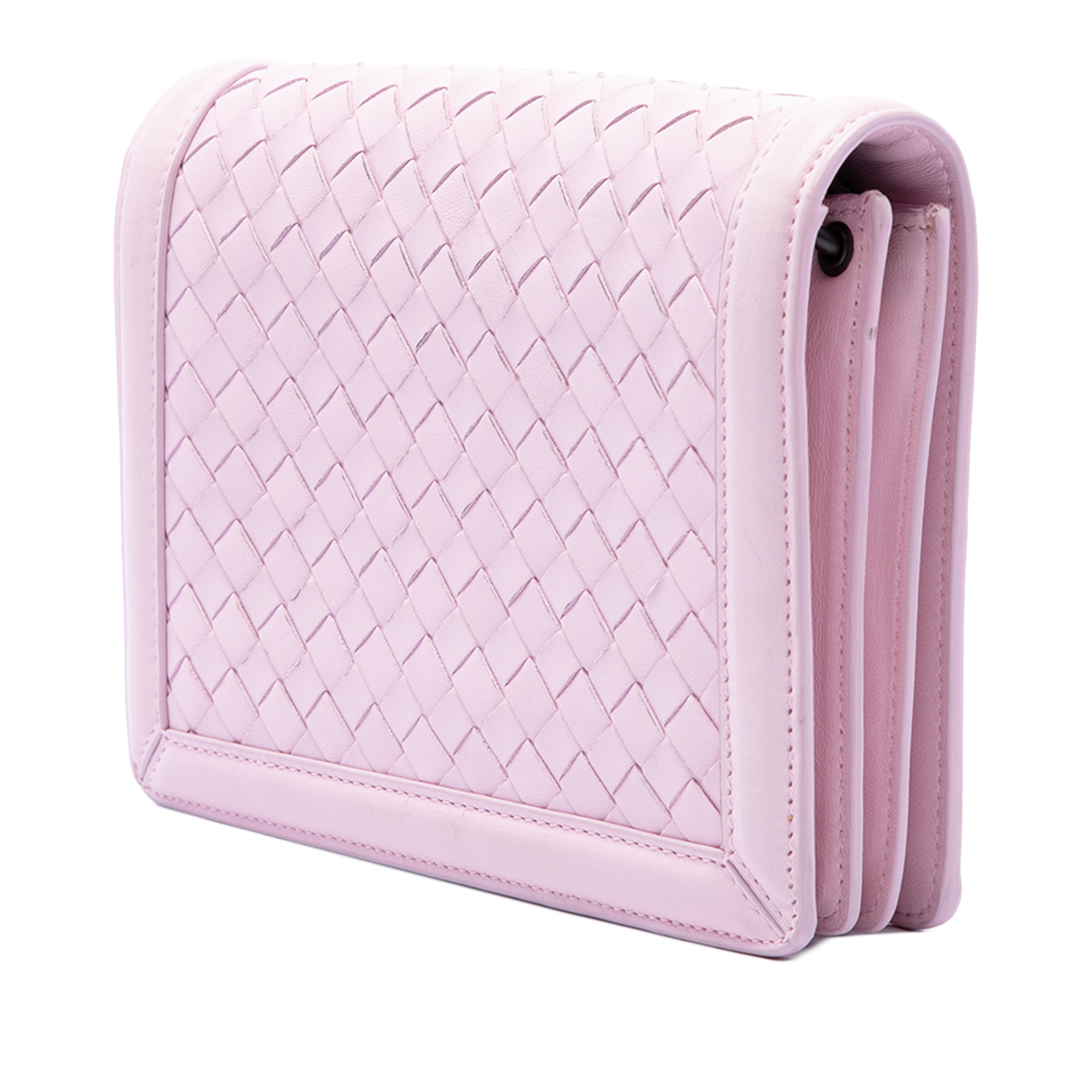 Bottega Veneta Nappa Intrecciato Meadow Flower Montebello Crossbody, Pink