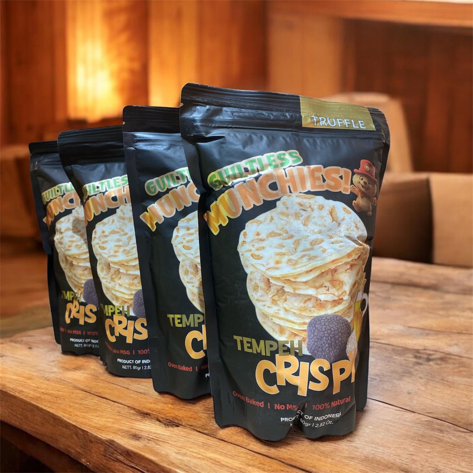 Guiltless Munchies Baked Crispy Tempeh Chips 4 Flavours Variety 80–100g – Truffle