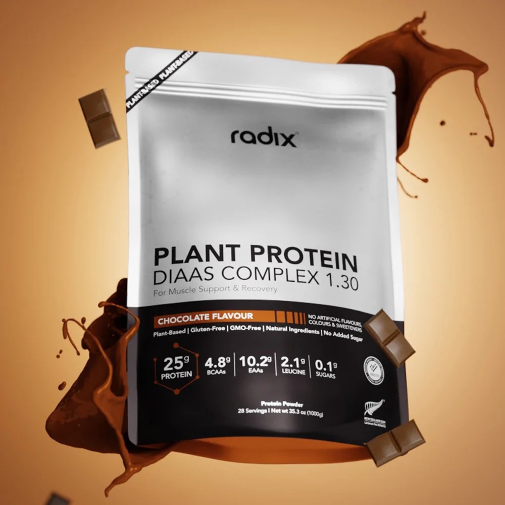 RADIX Plant Protein DIAAS Complex 1.30 1kg Premium Plant Protein – Chocolate