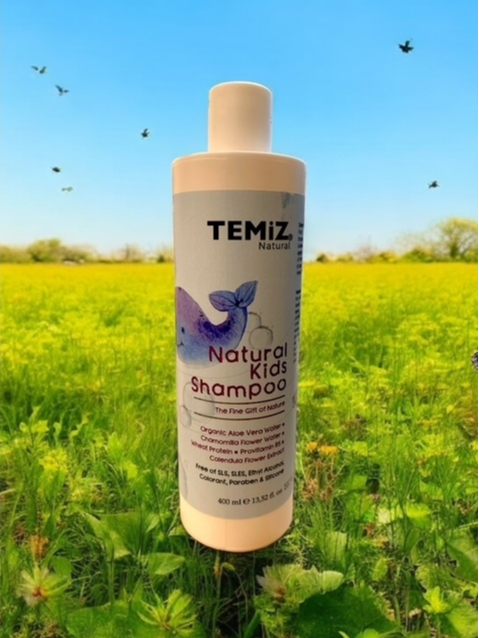 TEMiZ Natural Kids Shampoo 400ml for Sensitive Scalp