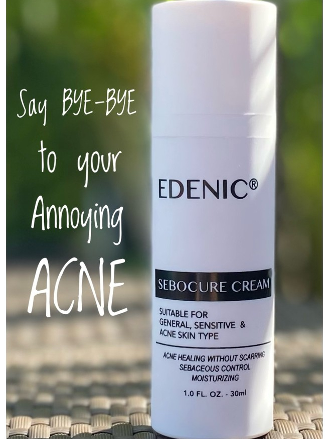 Edenic Sebocure Acne Cream 30ml for Acne-Prone & Sensitive Skin