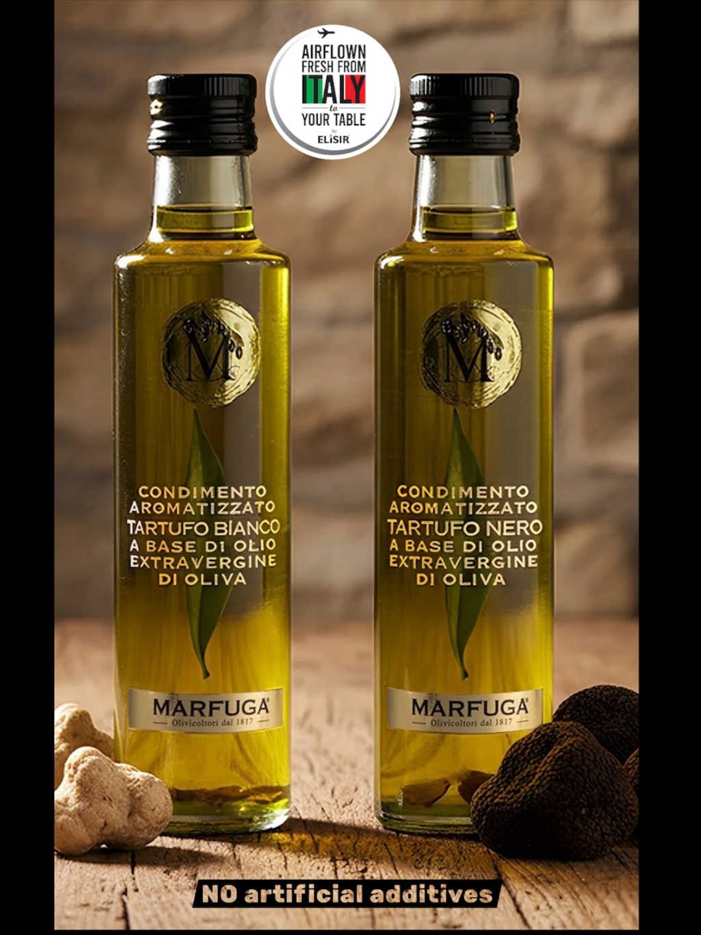 Marfuga White & Black Truffle Extra Virgin Olive Oil 100ml – White Truffle Oil