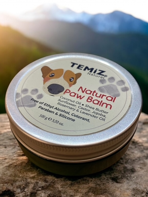 TEMiZ Natural Paw Balm for Dogs 100g Dry Paw Pad Care
