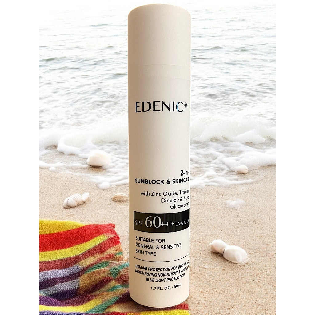 EDENIC SPF 60+ Mineral Sunblock 50ml for Adult & Children – Adult