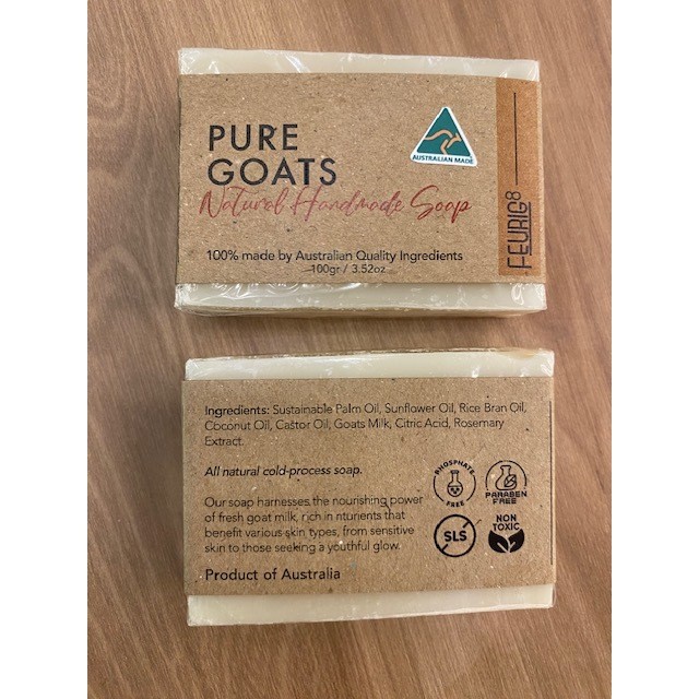 Feurig8 Natural Handmade Soap Bar 100g Australian Made – Pure Goats