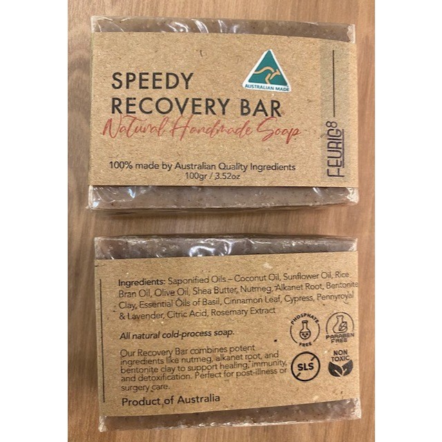 Feurig8 Natural Handmade Soap Bar 100g Australian Made – Speedy Recovery