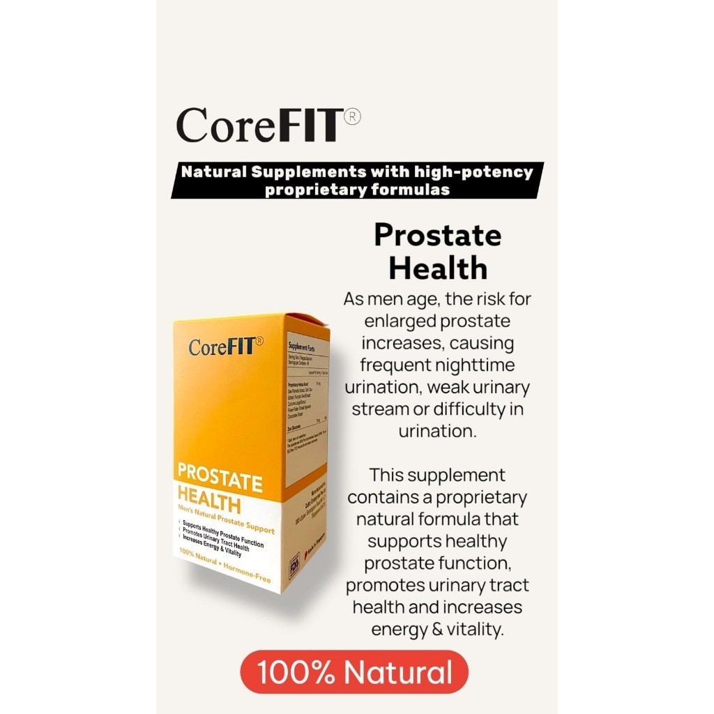 CoreFit Prostate Health Supplement 80 Capsules for Men 40+