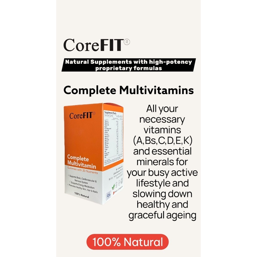 CoreFit Adult Multivitamin Gummies 60s with 20 Nutrients