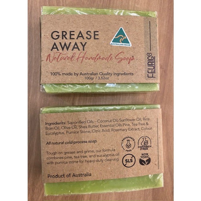 Feurig8 Australian Handmade Soap Bar 100g Natural Cleansing – Grease Away