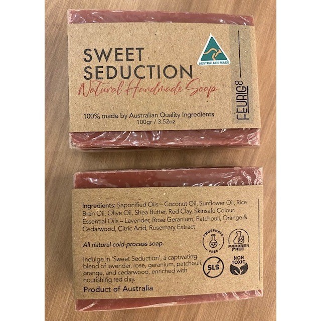 Feurig8 Australian Handmade Soap Bar 100g Natural Cleansing – Sweet Seduction