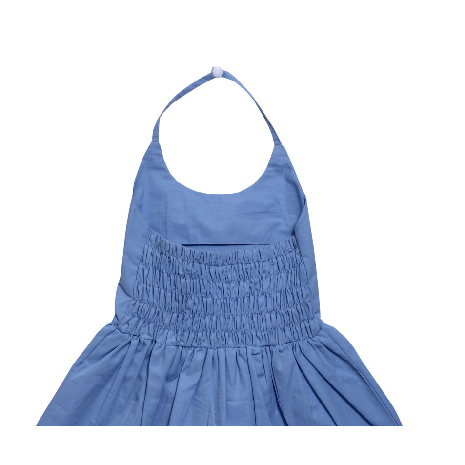 Mish Organic Girls Blue Ribbon Flower Dress suitable for 6 months-5 years age – 4-5 Years